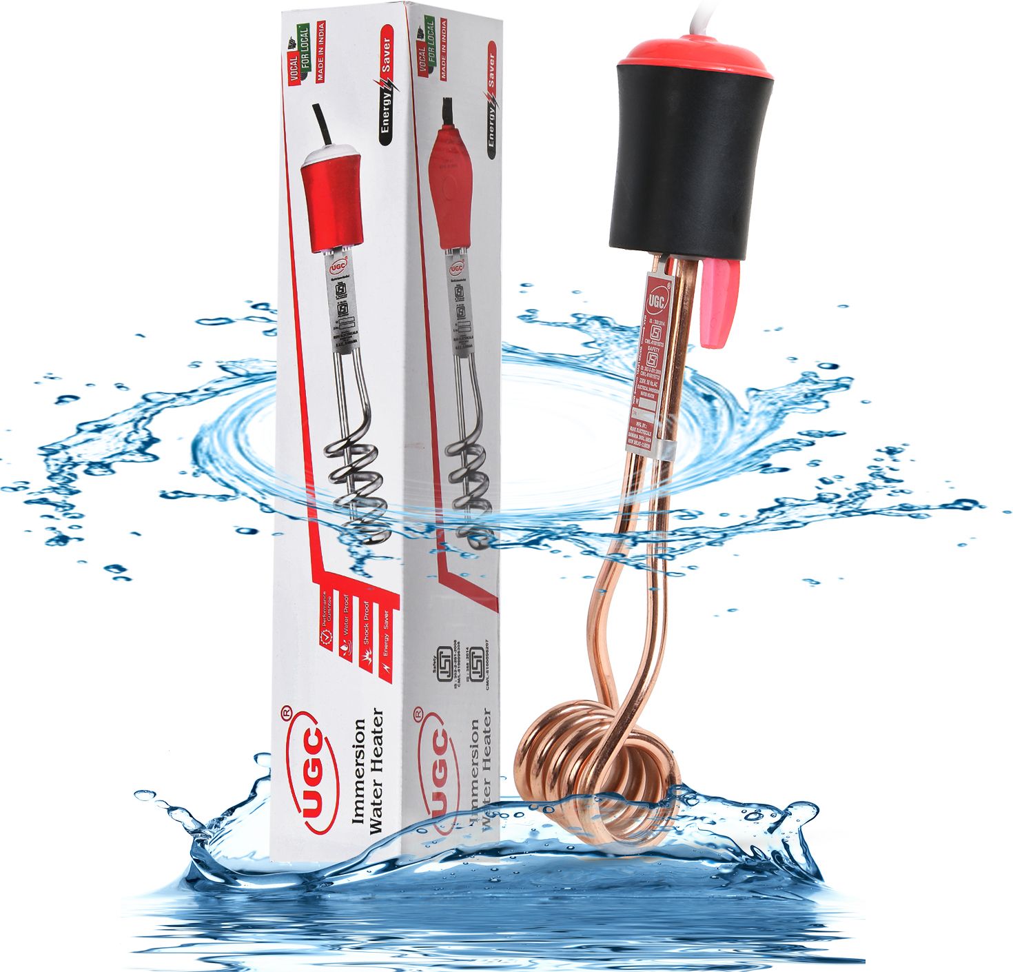 ISI Certified Immersion Heater Rod – Copper & Waterproof 2000 W Shock Proof Immersion Heater Rod-image-49