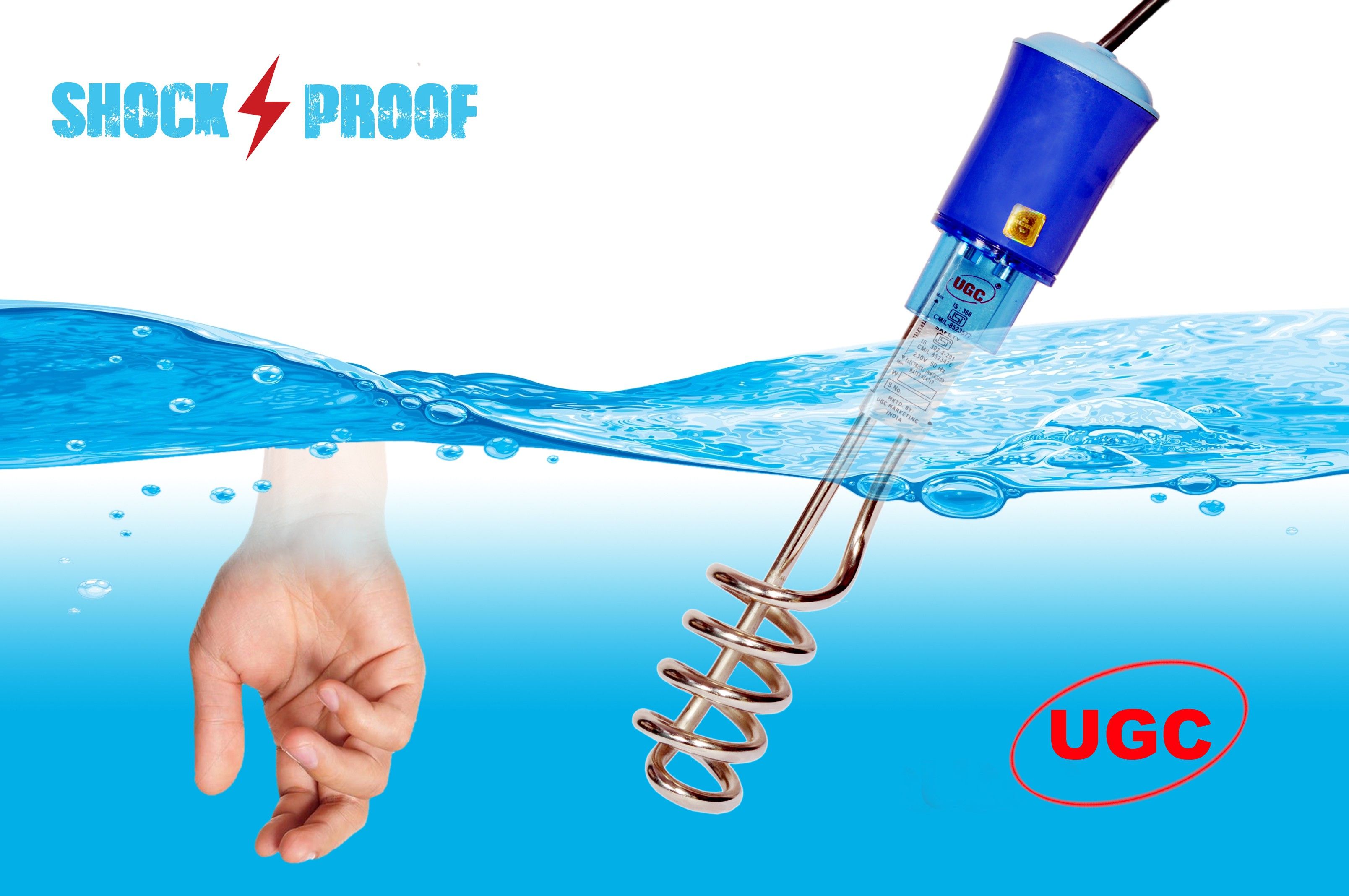 ugc Shock proof & Water proof 3060 2000 W Shock Proof Immersion Heater Rod 2000 W Shock Proof Immersion Heater Rod-picture-25