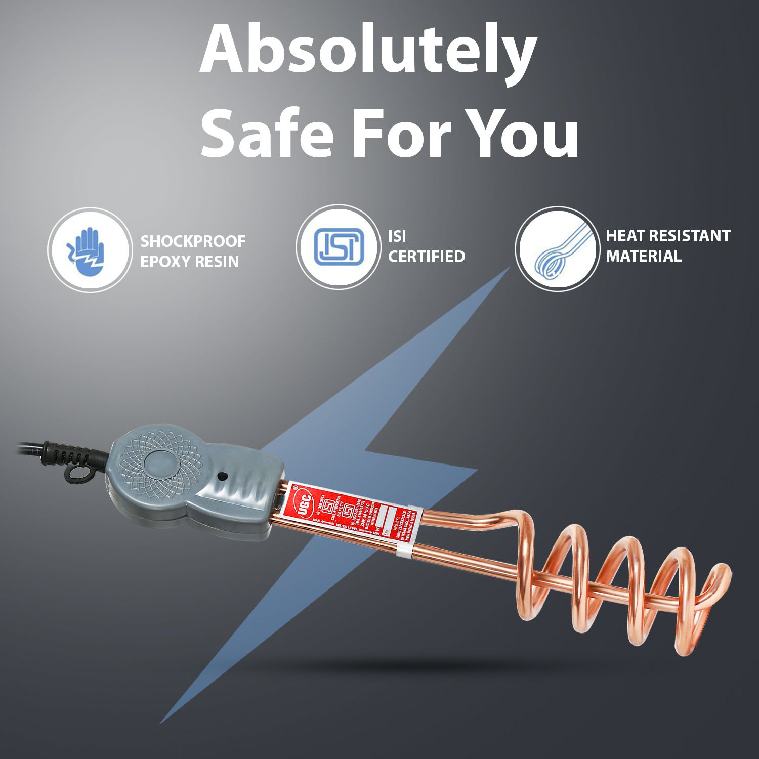 Shockproof Copper Coated Immersion Rod | ISI Certified | 1 Year Warranty 2000 W Shock Proof Immersion Heater Rod-image-21