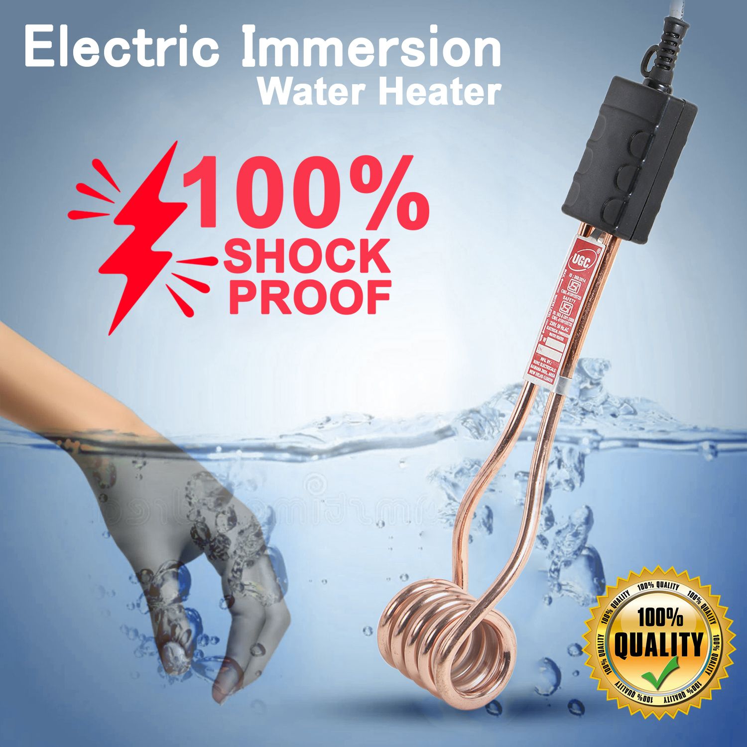 Shockproof Immersion Heater Rod Copper Element ISI Approved 2000 W Shock Proof Immersion Heater Rod-image-20