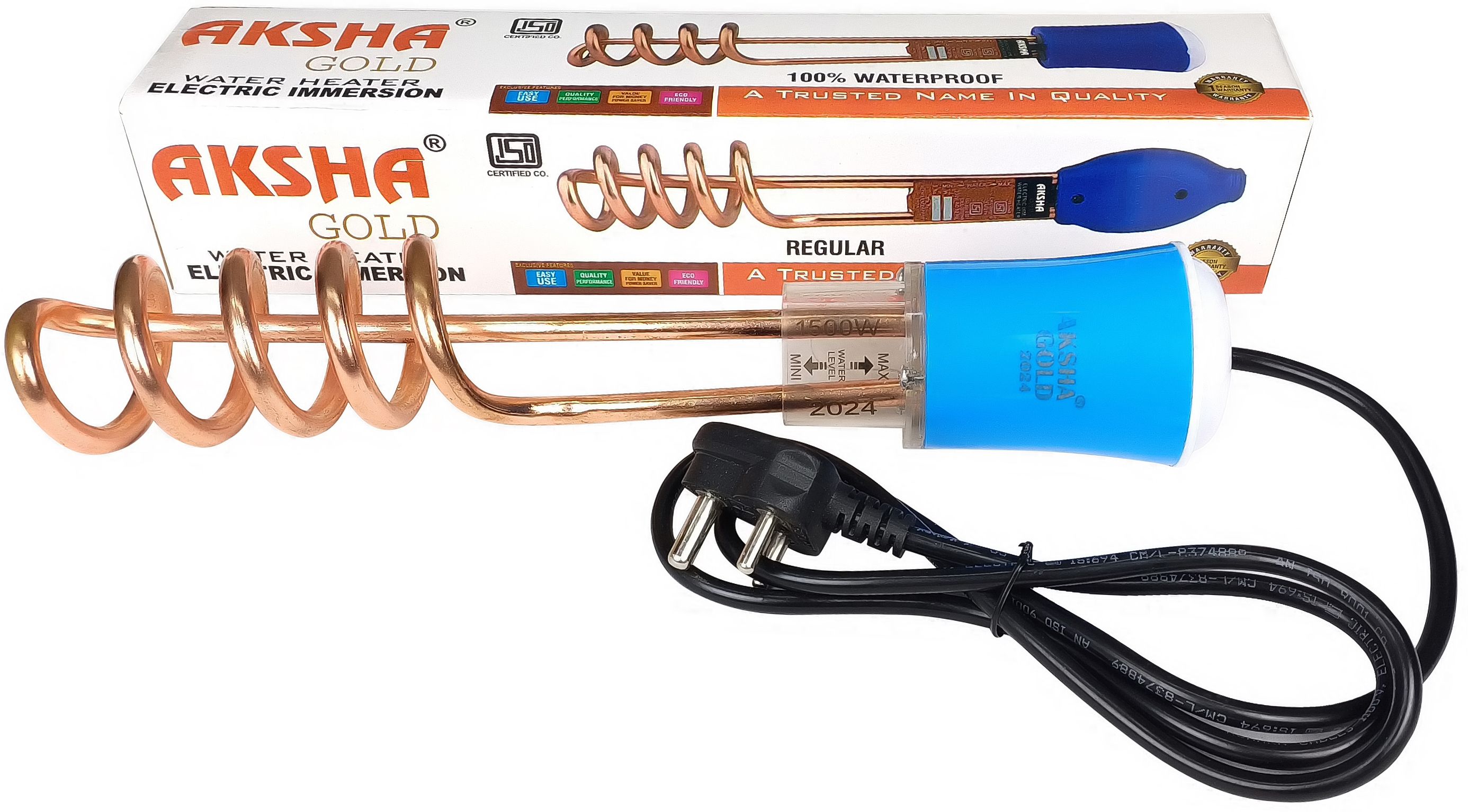 Water heater for bathroom rod element heating rod pack of 1 1500 W Shock Proof Immersion Heater Rod-image-46