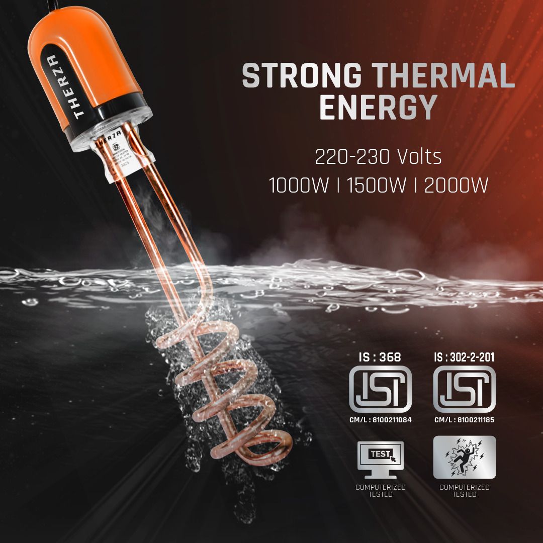 Cromo Stainless Steel 1000 W Shock Proof Immersion Heater Rod-image-11