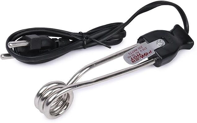 Portable Electric Immersion Heater Safe Stainless Steel Rod for Hostel Travel 1000 W Shock Proof Immersion Heater Rod-image-41