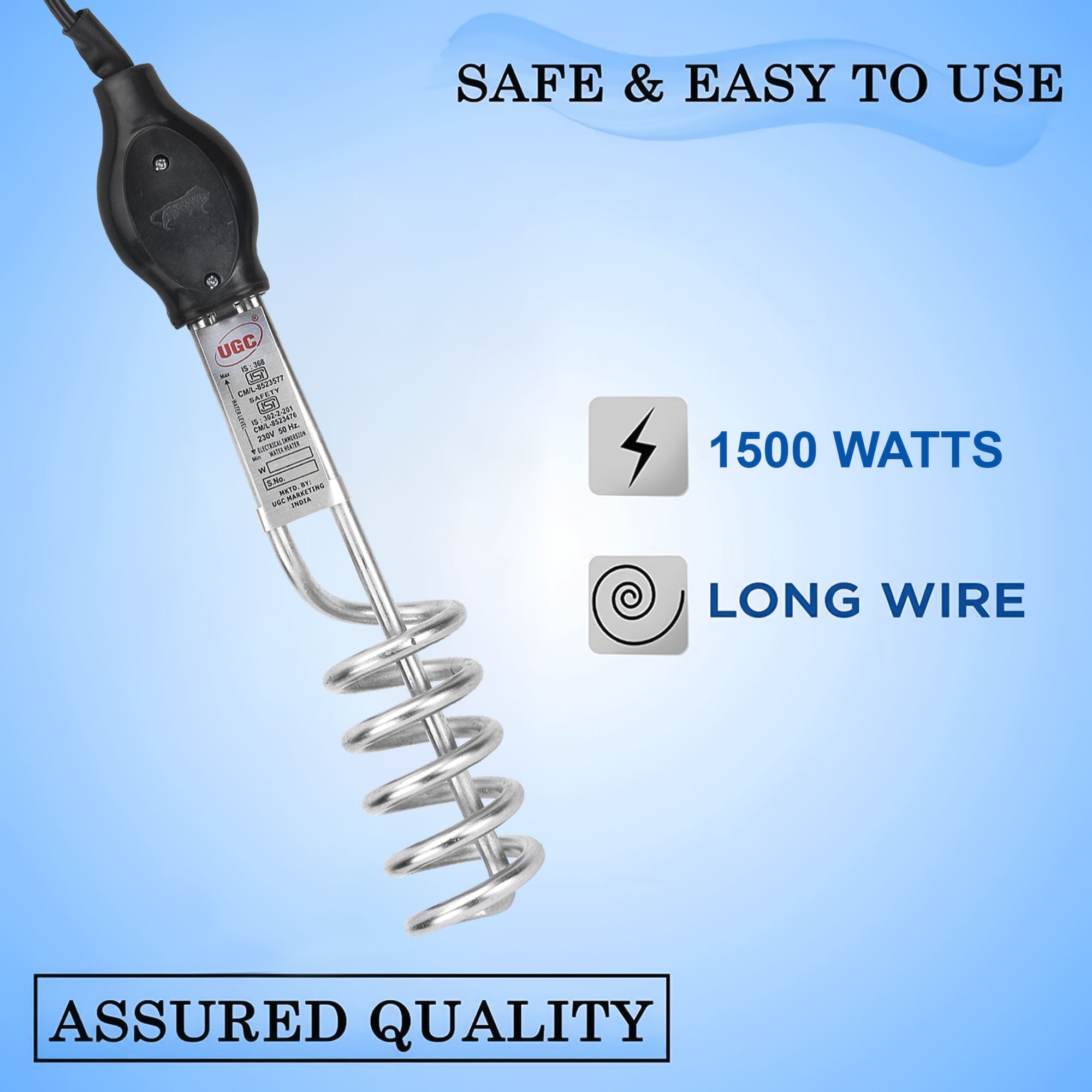 Shockproof Nickle Heater Rod with Bucket Hook 2000 W Shock Proof Immersion Heater Rod-image-32