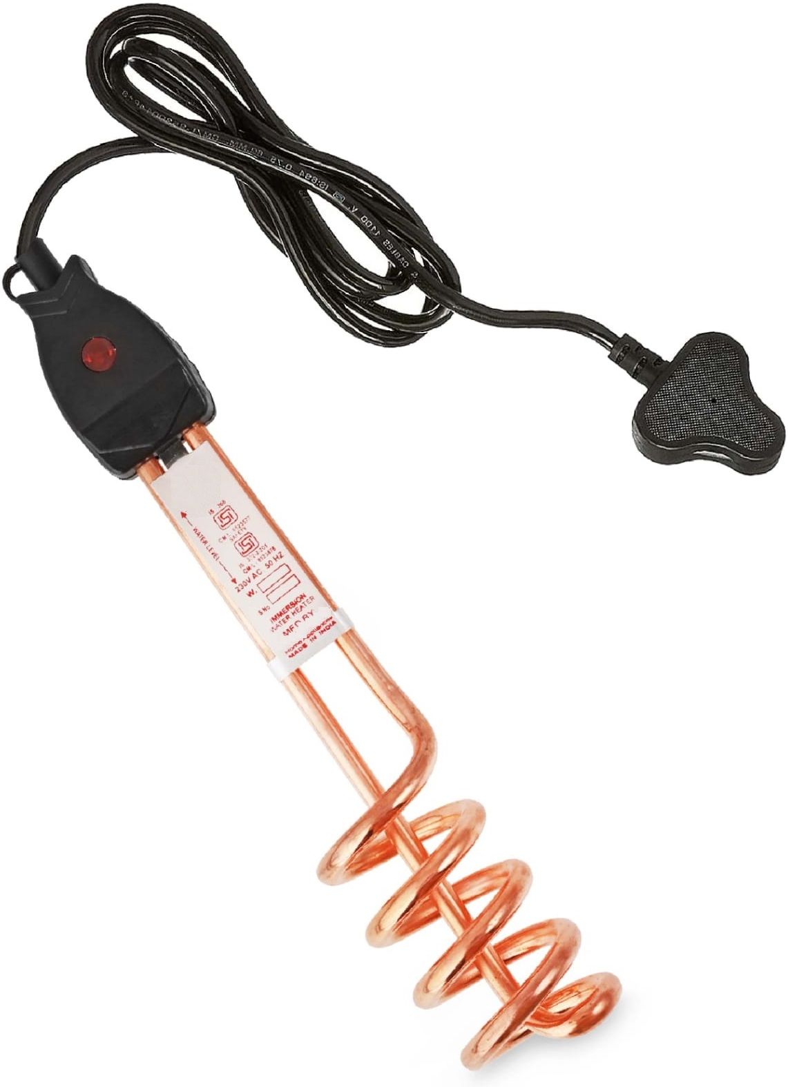 Hanging Black Shock Proof With ISI Certified (with 1 Year Warranty) 2000 W Shock Proof Immersion Heater Rod-image-10