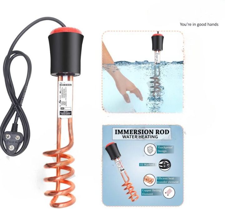 Heat Up Your Water Fast Waterproof Shock Proof Electric Immersion Rod 1500 W Shock Proof Immersion Heater Rod