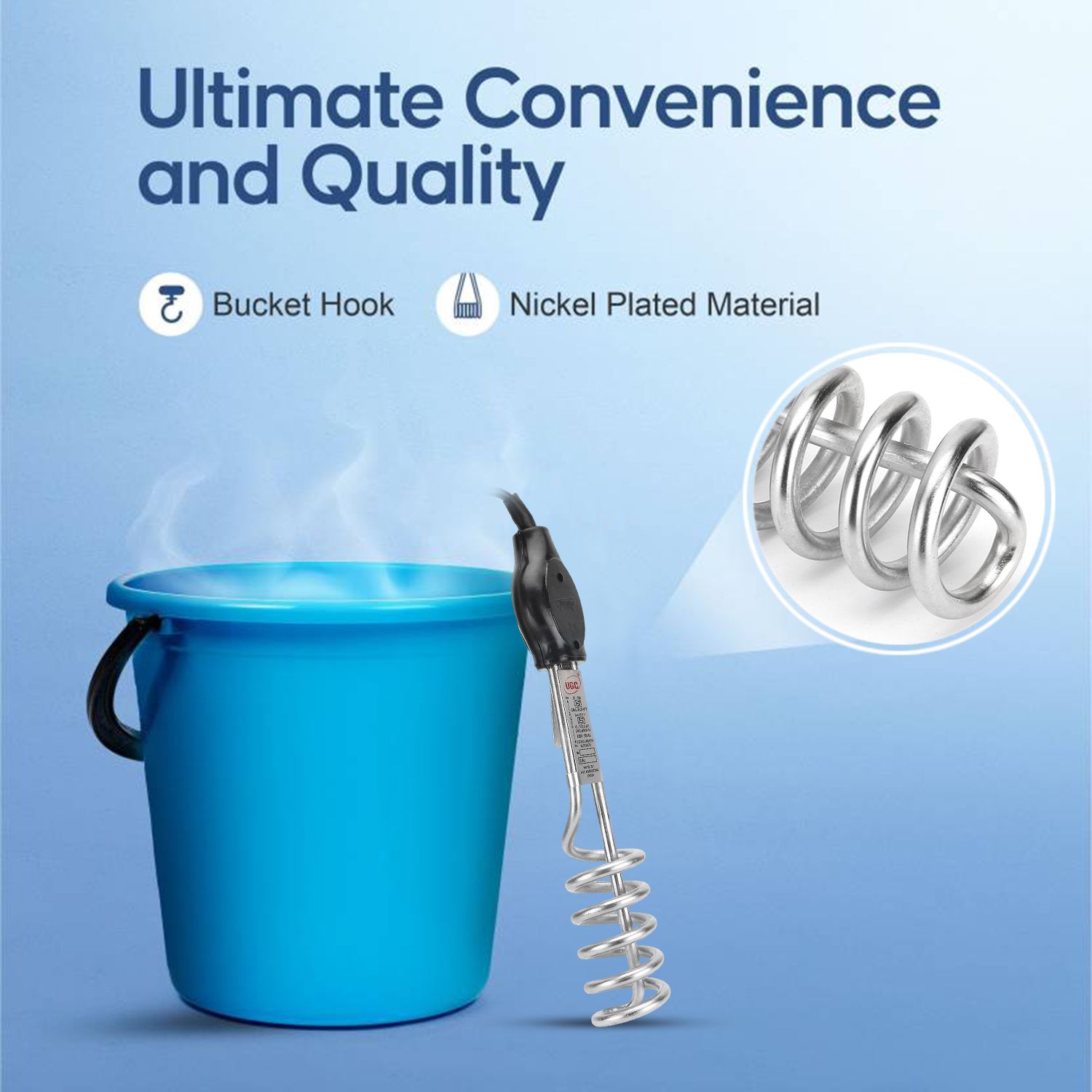 Durable Nickle Water Heater Rod with Hook 2000 W Shock Proof Immersion Heater Rod-image-20