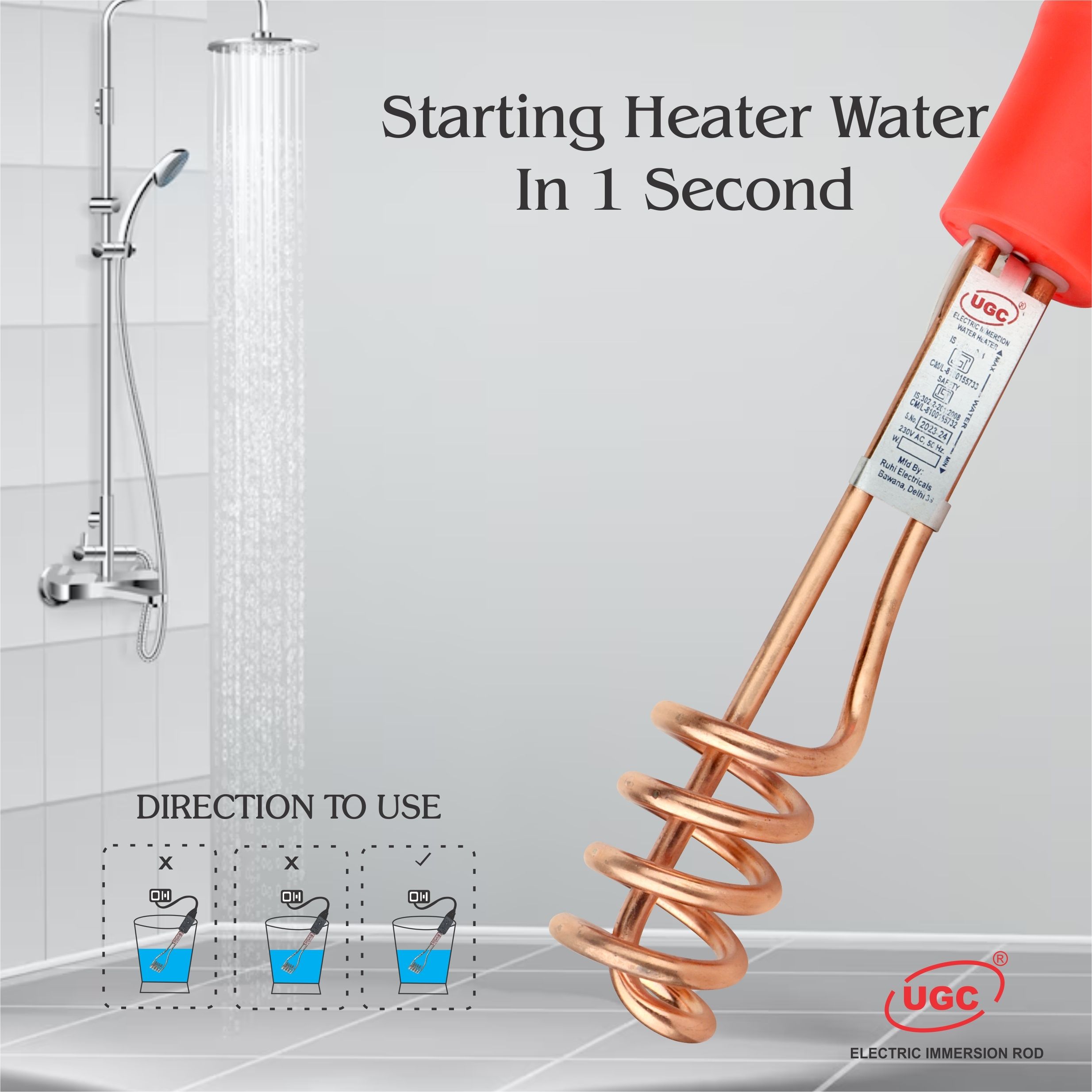Water Heater Rod 2000W Immersion Rod Waterproof Shockproof Heater For Home Use 220 W Shock Proof Immersion Heater Rod-image-48