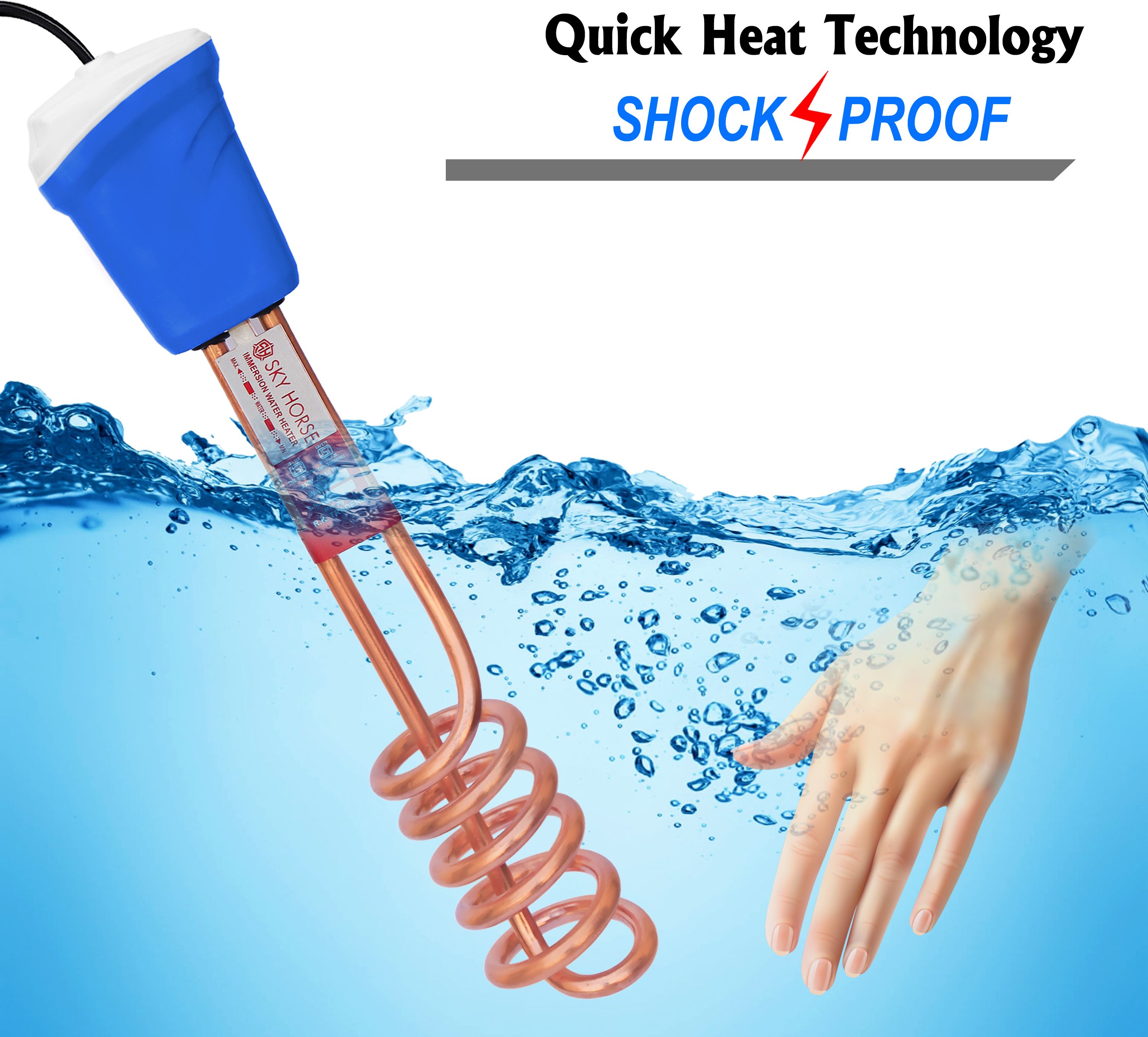 Shock-Proof & Water-Proof Blue CBC-15 1500 W Shock Proof Immersion Heater Rod-image-38