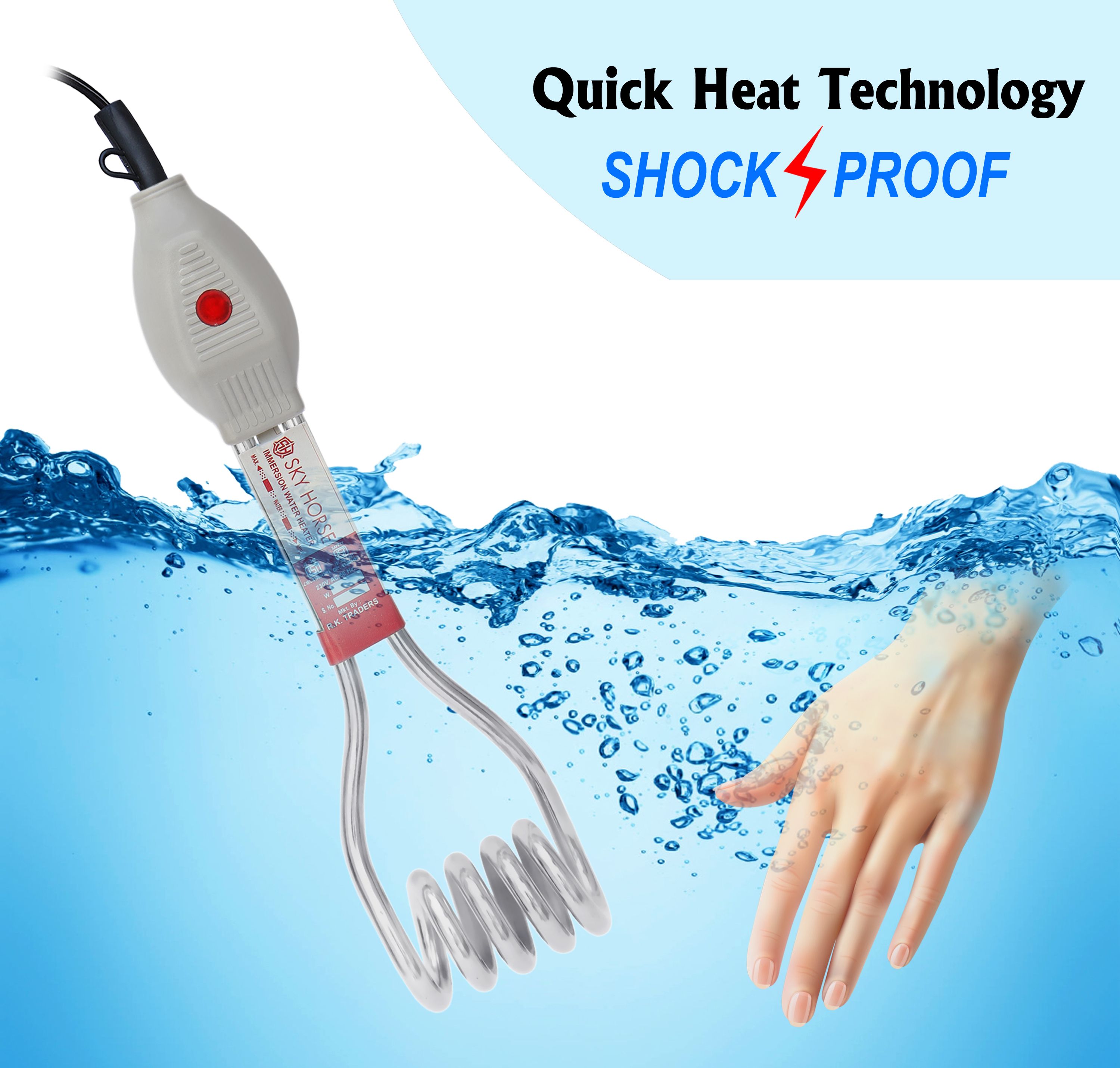 ISI Certified with Power Indicator SH-20-NSGB 2000 W Immersion Heater Rod-image-20