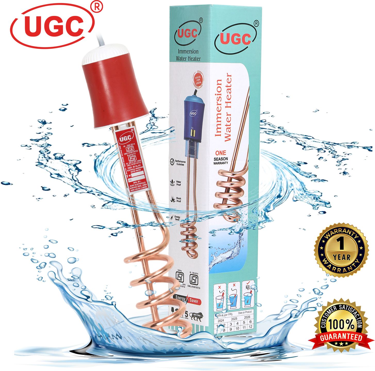 Copper Immersion Heater Rod – Waterproof & ISI Approved 2000 W Shock Proof Immersion Heater Rod-image-18