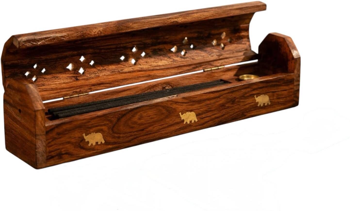 Elite Indian Premium Agarbatti Box Wooden Incense Holder-picture-9