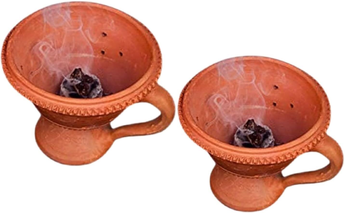 qwgpt Dhoop Loban Dani/Dhuni Burner Holder/Pot Stand for Puja/Hawan/Dhuni Ceramic Incense Holder-picture-5