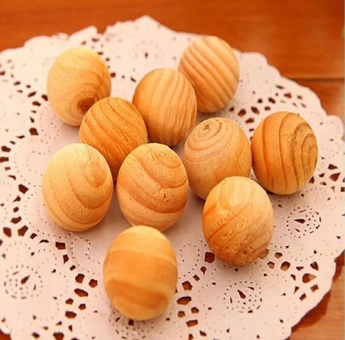 24-Piece Wooden Scented Moth Balls, Cedarwood Repellent for Clothes Protection Multi-image-34