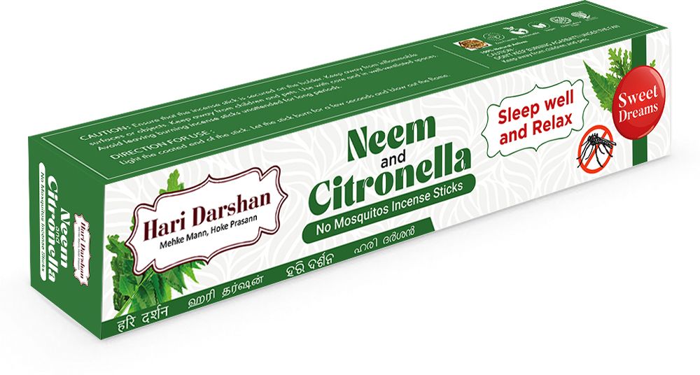 Mosquito Repellent Incense Sticks Natural & Herbal Agarbatti Burn Time- 90 mints Neem and Citronella-image-22
