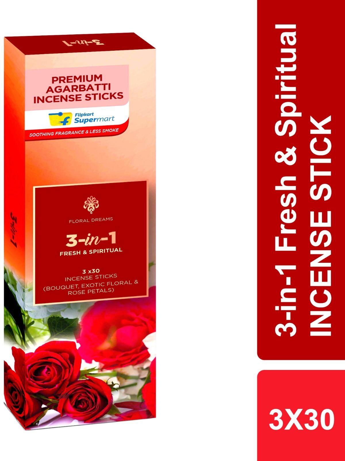 3 in 1 Fresh and Spriritual Incense Sticks Bouquet, Rose Petals, Exotic Floral-image-39