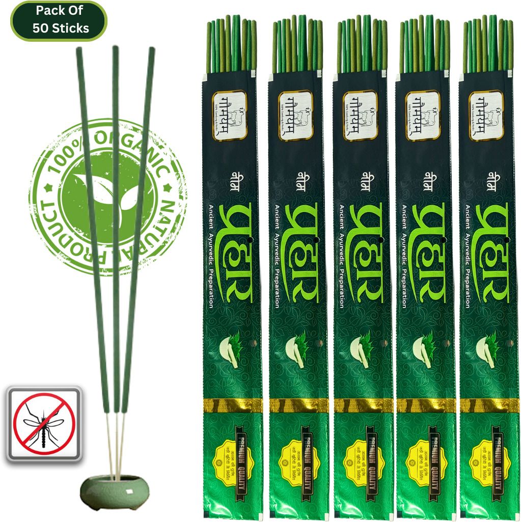 Neem Agarbatti Prahar 50 Premium Mosquito Repellent Agarbatti Natural Neem, Citronella, Lemon grass-image-33