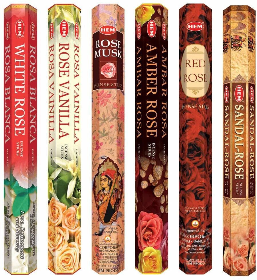 Premium Rose Incense Sticks Combo of 120 Sticks Collection Red, White, Amber, Sandal, Rose Musk, Rose Vanilla, Floral, Agarbatti for Pooja-image-45