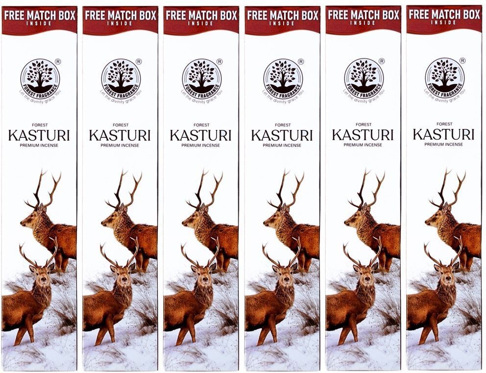 forest fragrance (Pack of 6) Forest Kasturi Economy Premium Incense Sticks Kasturi-picture-16