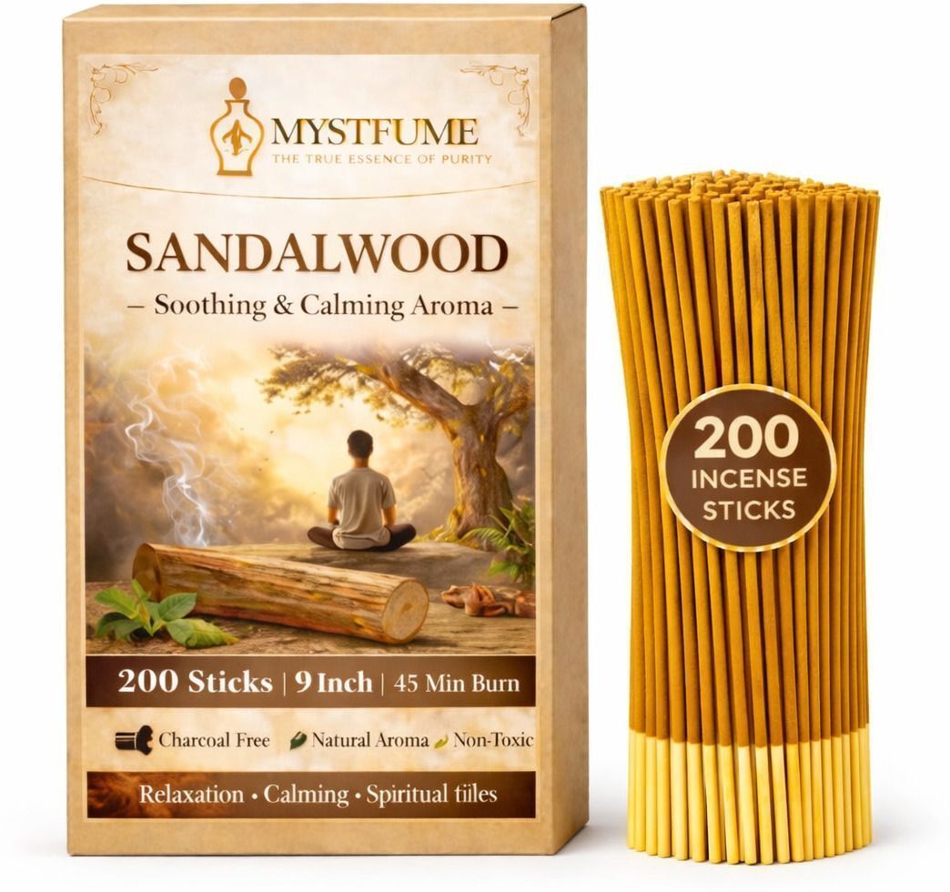 Mysore Sandalwood Charcoal Free Incense Made from Upcycled Flowers, Stress Relief Incense-image-35
