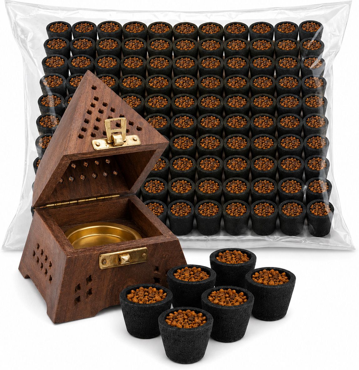 Eiffel Tower Shaped Dhoop Stand + Black Cup Dhoops sambrani-image-43