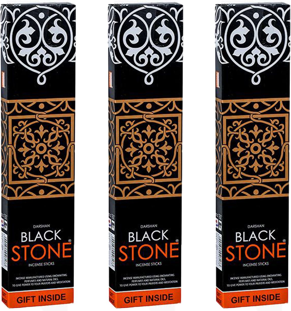 Pack of 3 (60 Sticks Per Box) Black Stone Incense Sticks Aggarbatti Scented-image-19