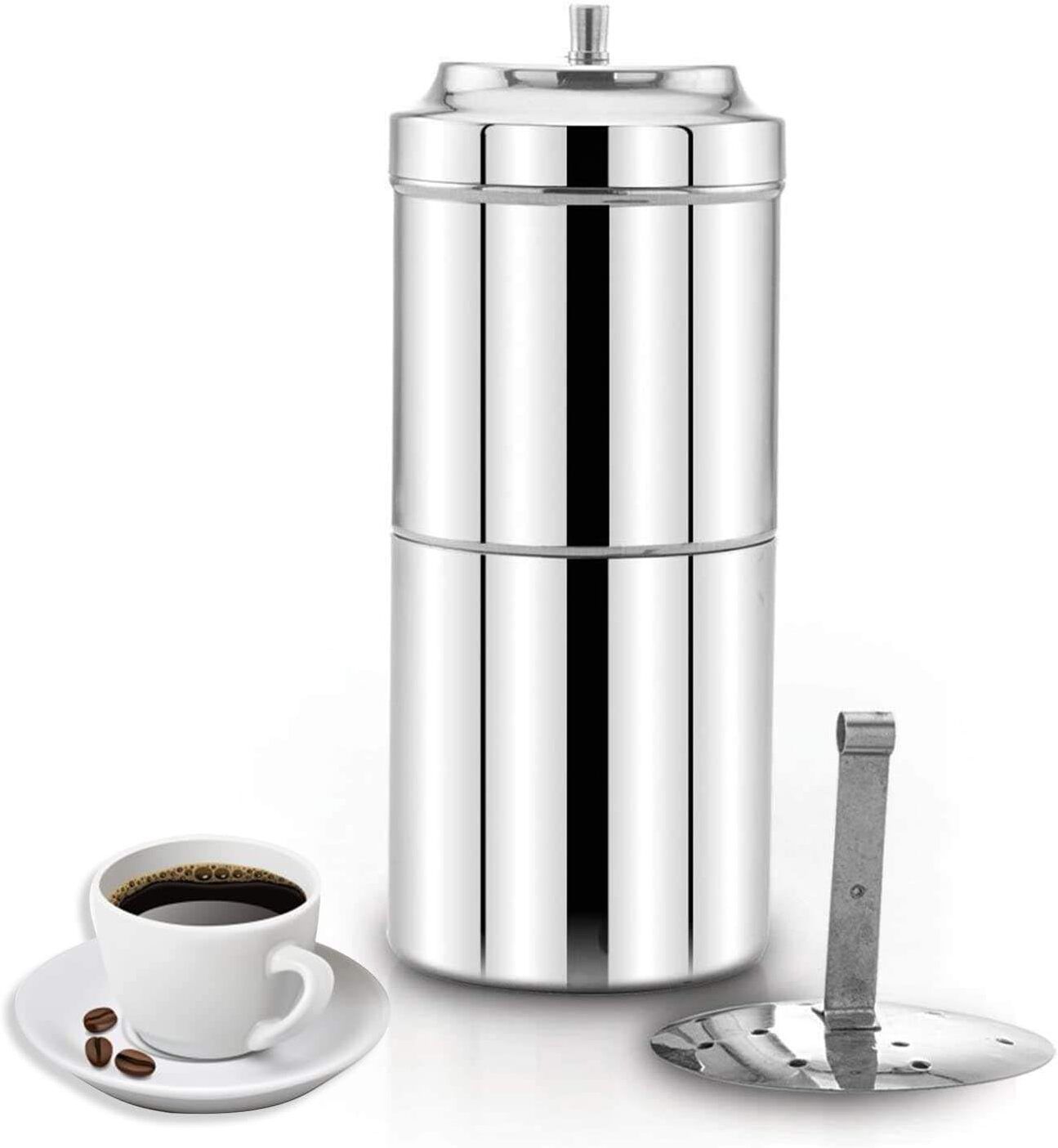Stainless Steel Heavy Quality south indian Coffee filter Mocha Coffee Pot 4 Cups Indian Coffee Filter-image-25