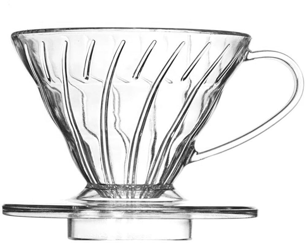 Plastic V60 Coffee Dripper Heat Resistant Pour Over Brewer Indian Coffee Filter