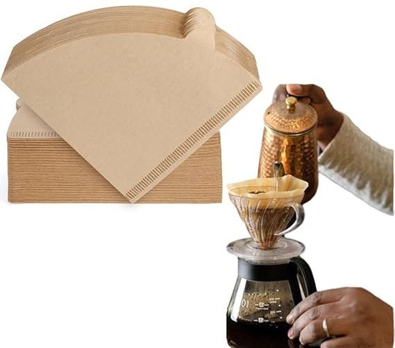 100 Counts Coffee Filter Paper Brewing Coffee Natural Unbleached Coffee Filter Indian Coffee Filter