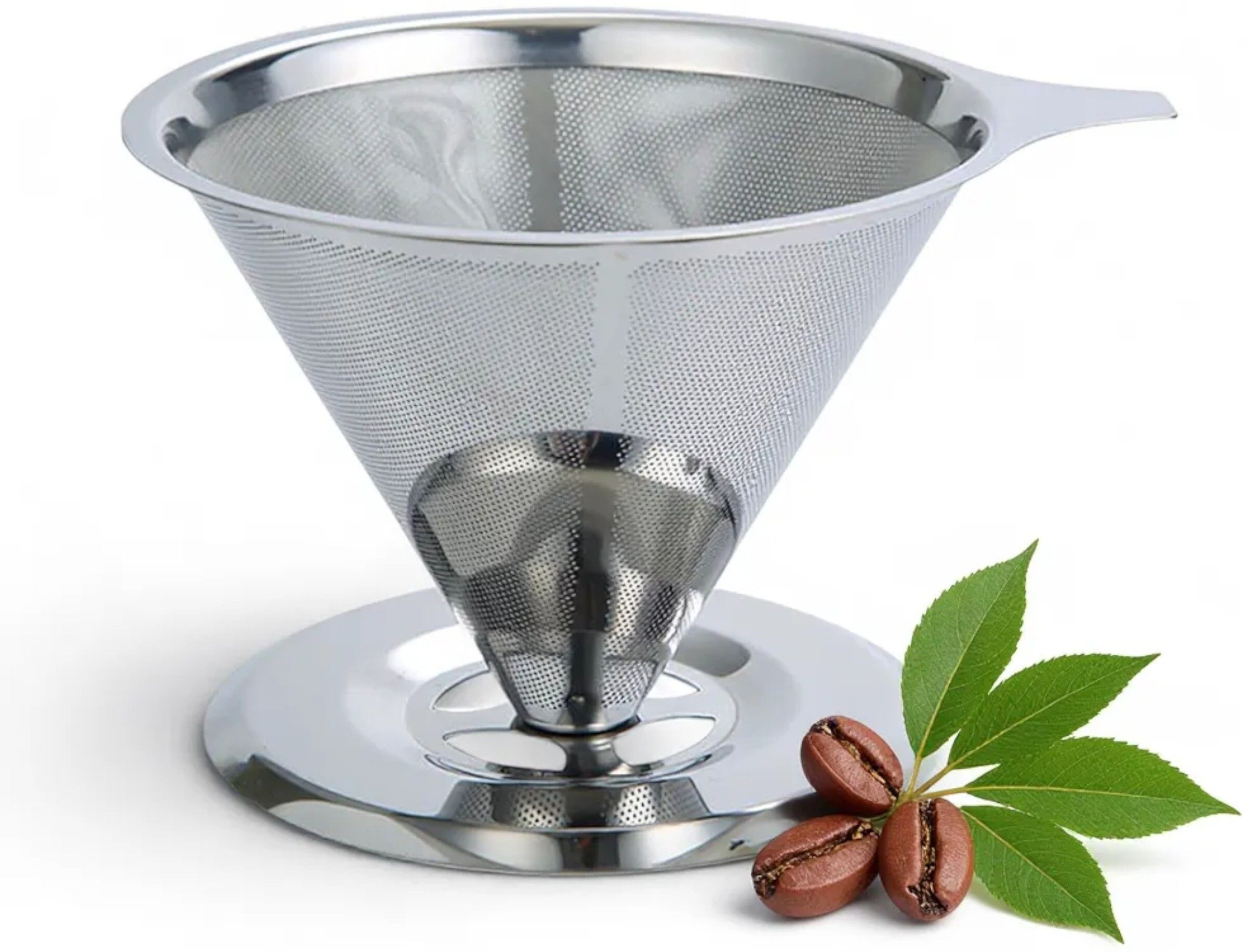 Stainless Steel Reusable Coffee Filter – Paperless Pour Over Drip Cone (1–4 Cup) Indian Coffee Filter-image-28