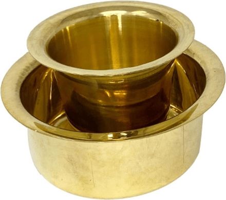 Brass Dabara Set Matt Finish 150 ml |Traditional coffee filter Indian Coffee Filter