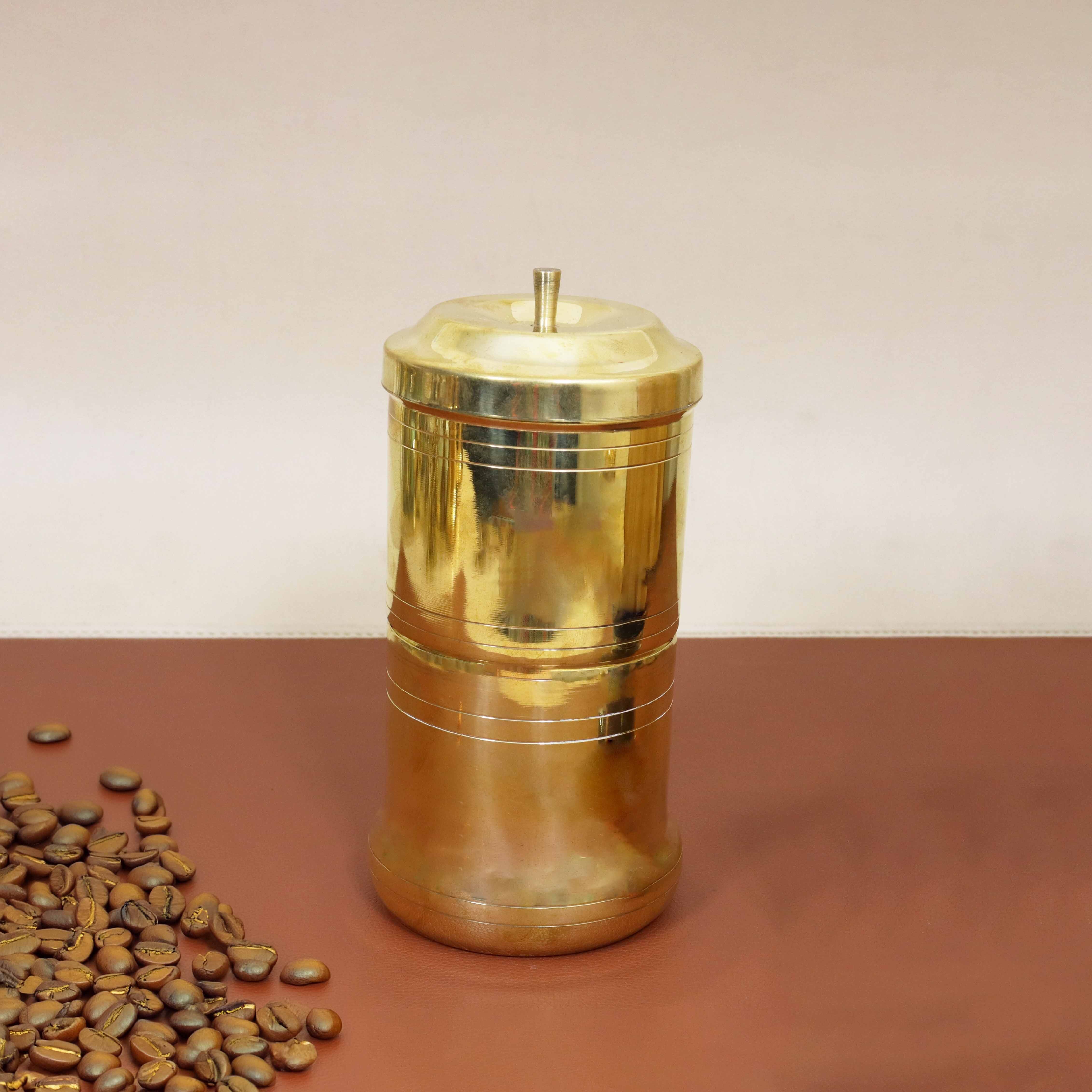 Brass Bulged Coffee Fliter-Large|South Indian Drip Sytle Decoction Liquid Maker Indian Coffee Filter-image-49