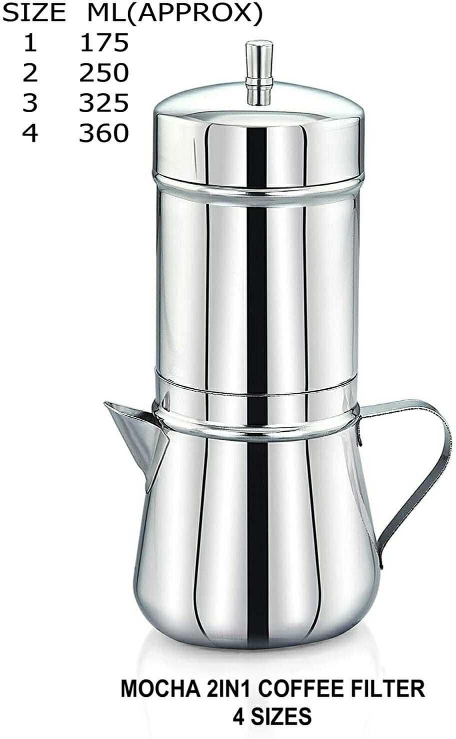 Carbon Mocha Coffee Filter No 2 250ML Indian Coffee Filter-image-18