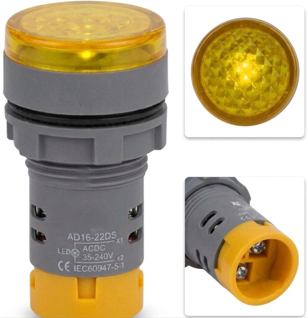 SATV 22MM Plastic YELLOW LED Panel Indicator Light Indicator Transfer Stand-picture-17