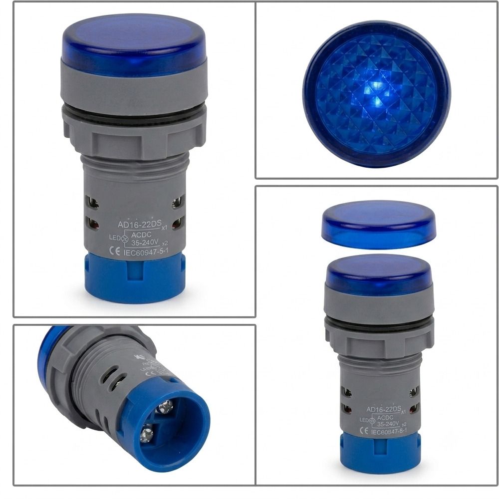 satv 22MM Plastic BLUE LED Panel Indicator Light Indicator Transfer Stand-picture-10