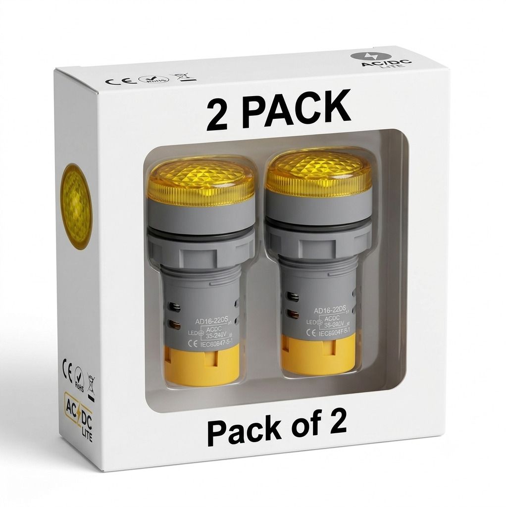 satv 22MM PLASTIC YELLOW LED PANNEL INDICATOR PACK OF 2 Indicator Transfer Stand-picture-19