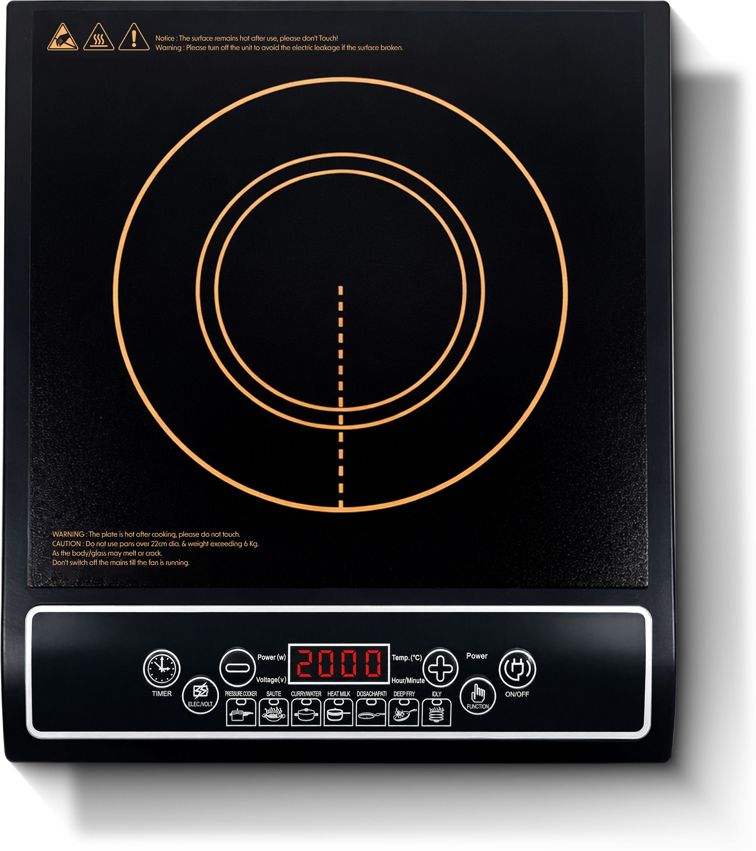 2000 W Induction Cooktop Push Button-image-9