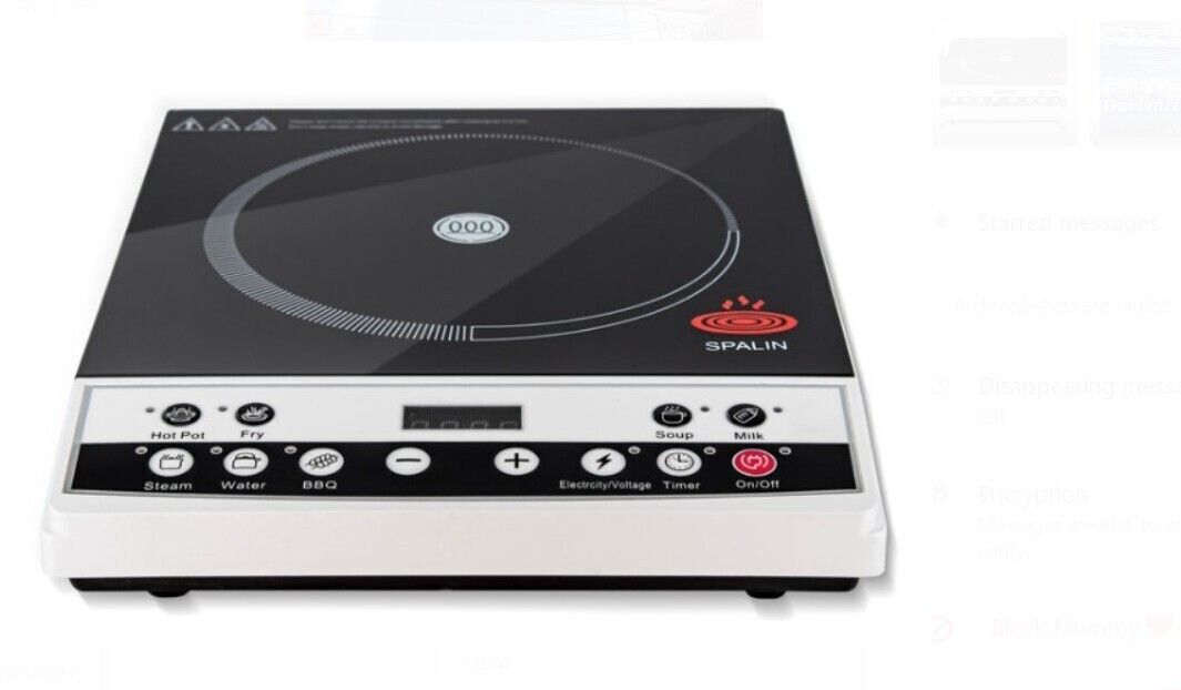 2000 W Induction Cooktop Push Button