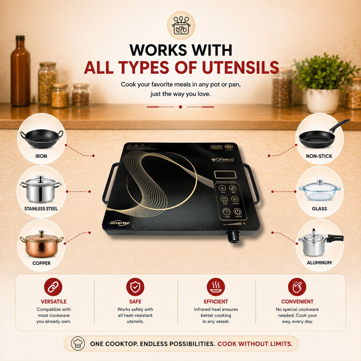 ofeeco 2500 W Infrared Cooktop Touch Panel-picture-38