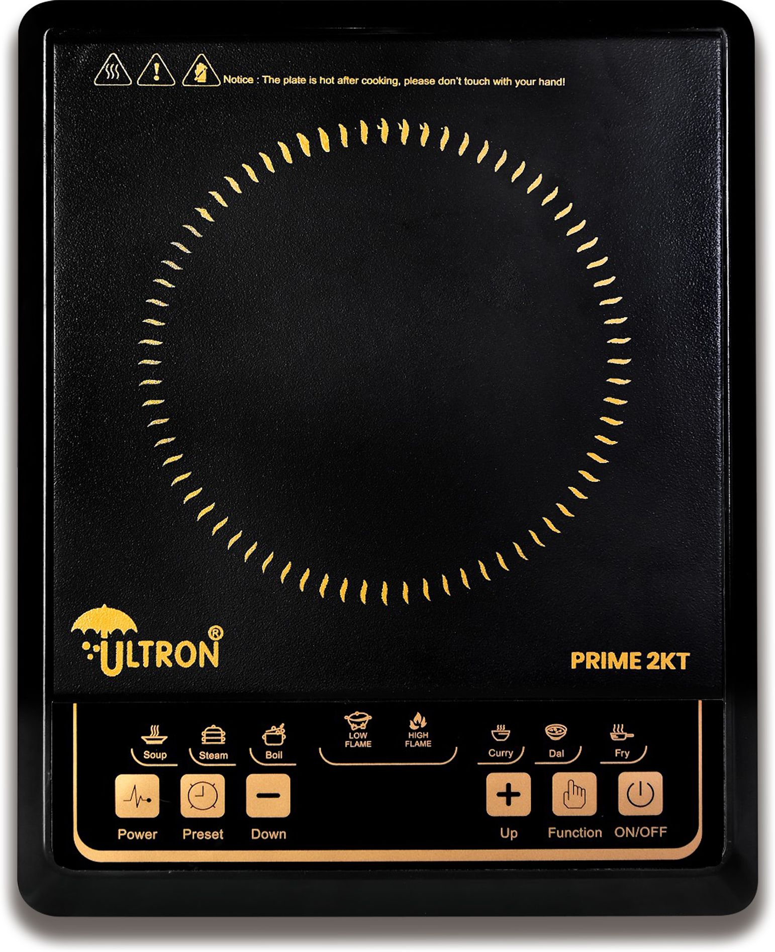 2000 W Induction Cooktop Touch Panel