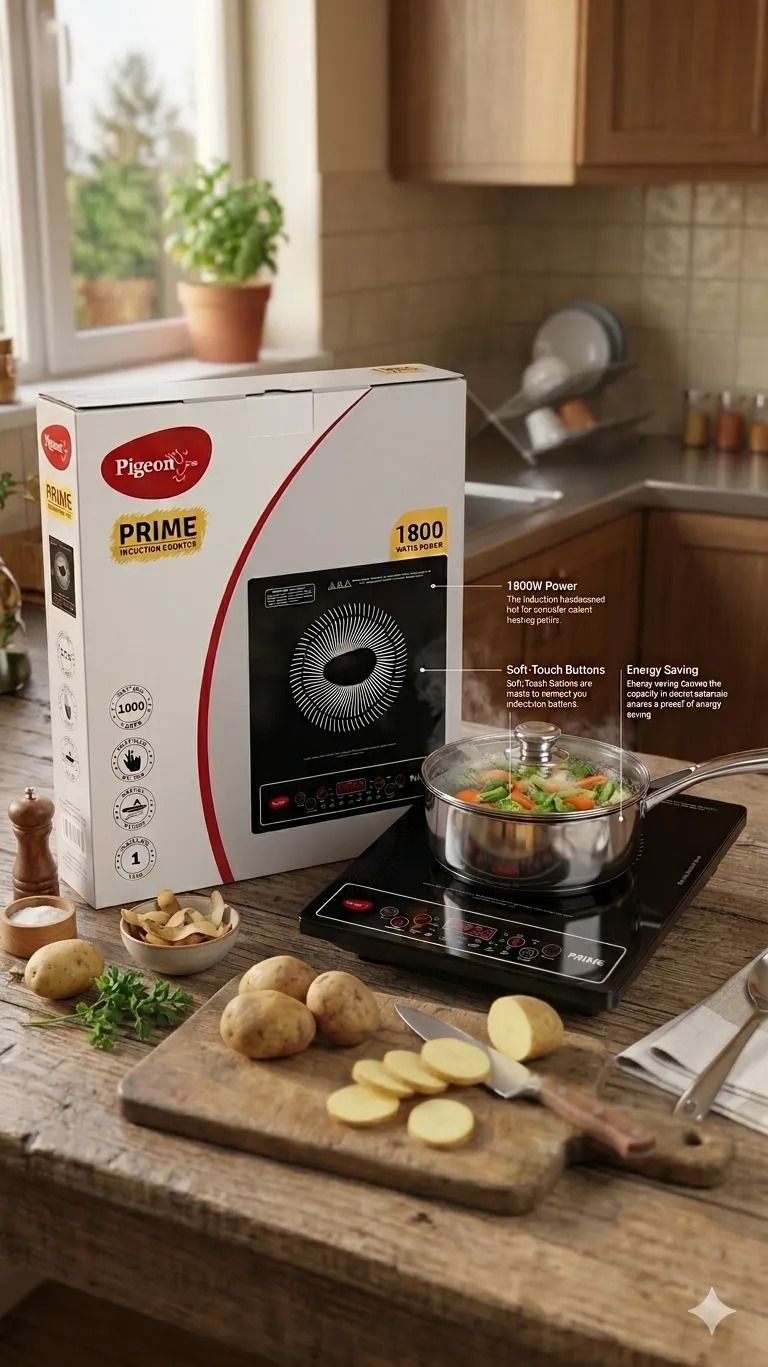pigeon 1800 W Induction Cooktop Push Button-picture-38