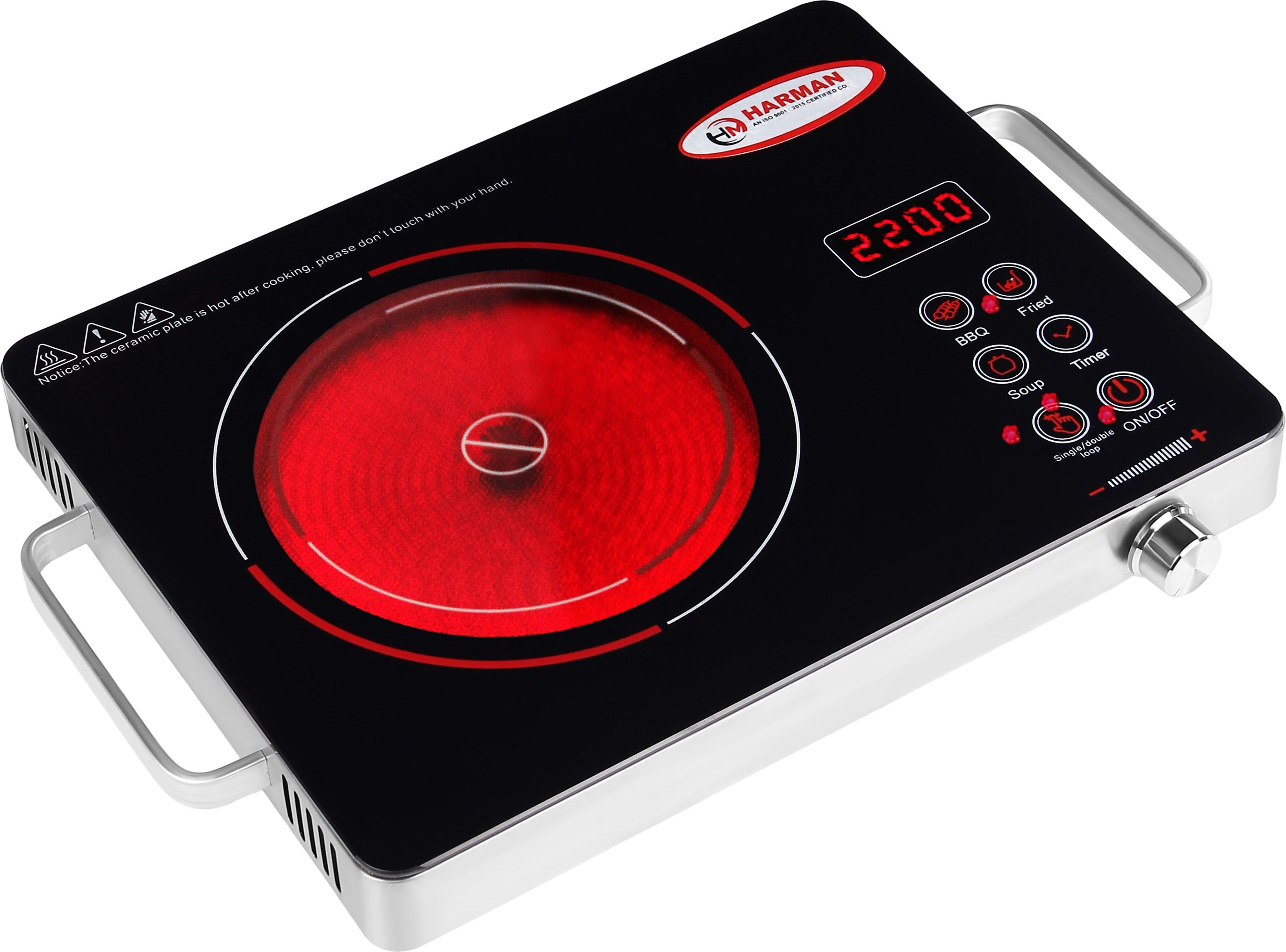 2000 W Radiant Cooktop Touch Panel