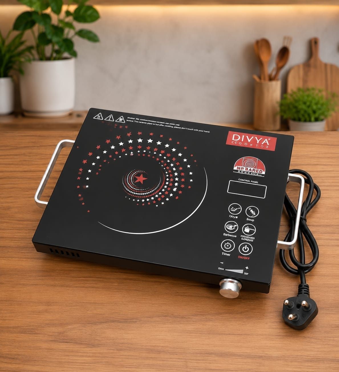 divya 2200 W Infrared Cooktop Touch Panel, Jog Dial-picture-14