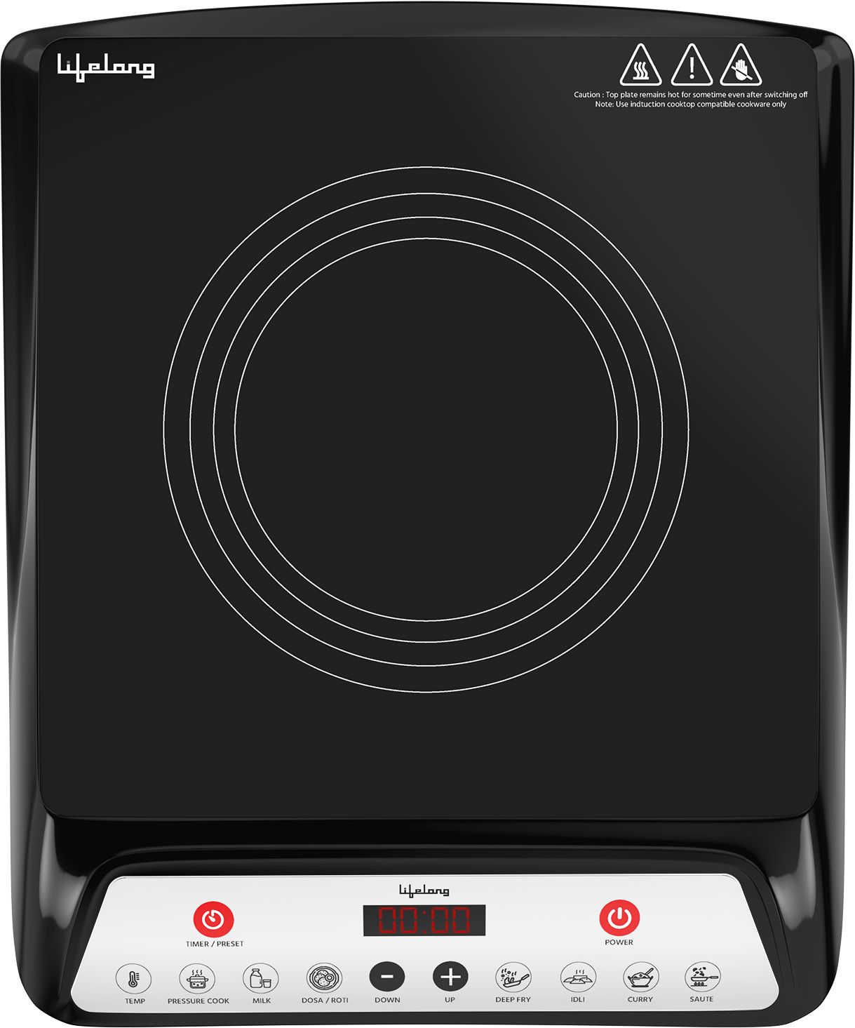 1800 W Induction Cooktop Push Button