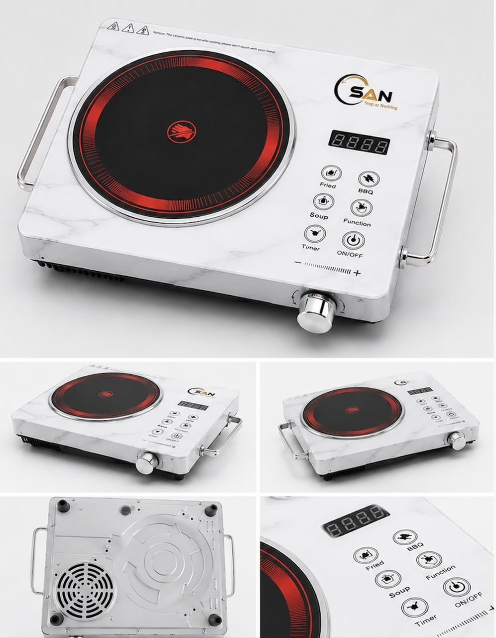 san stop at nothing 3500 W Infrared Cooktop Touch Panel-picture-17