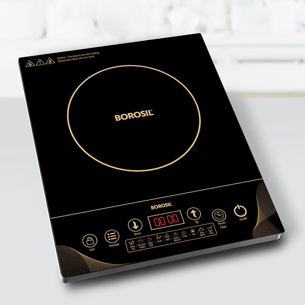 borosil 2000 W Induction Cooktop Push Button image 1