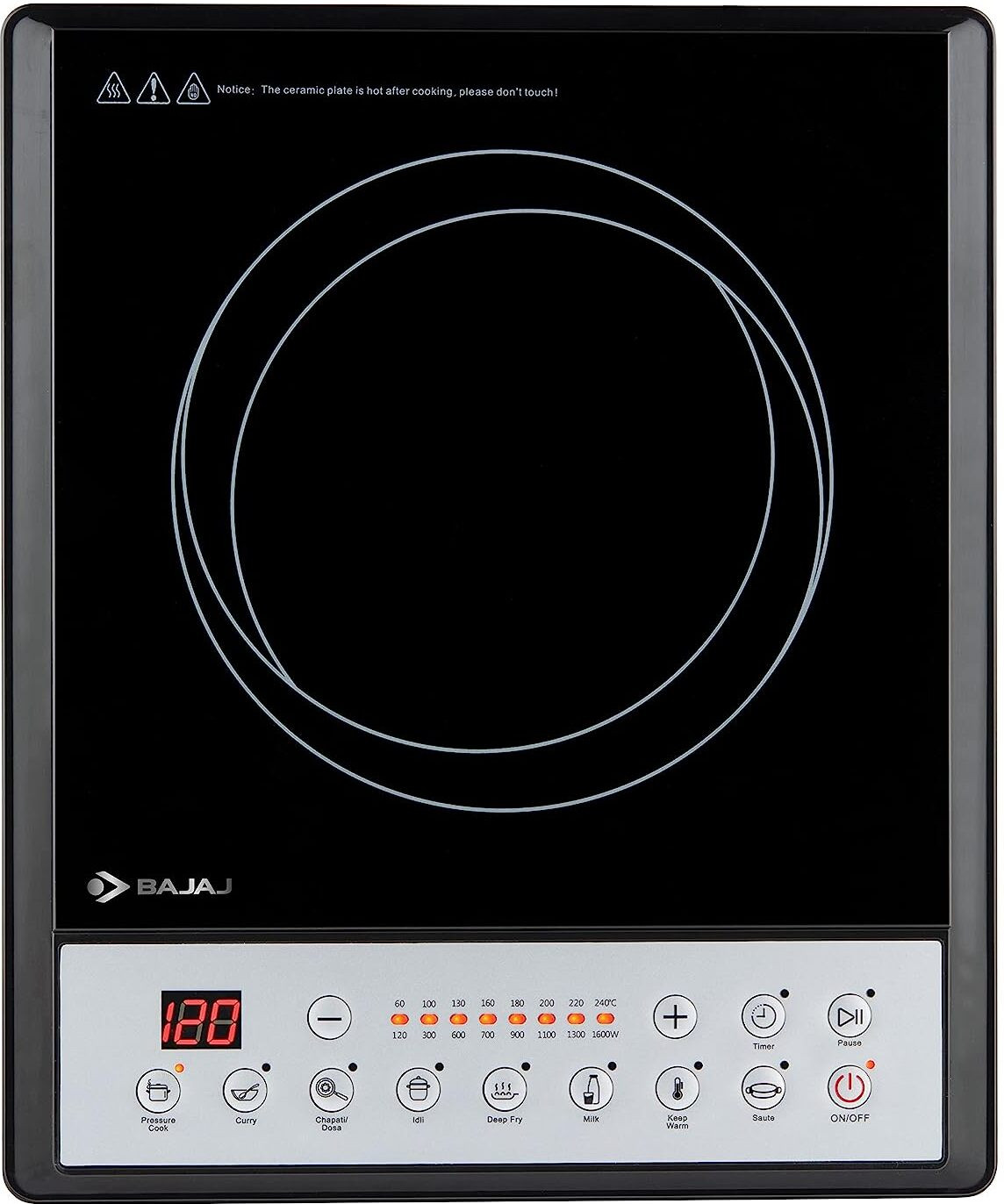 bajaj 1600 W Induction Cooktop Push Button image 1