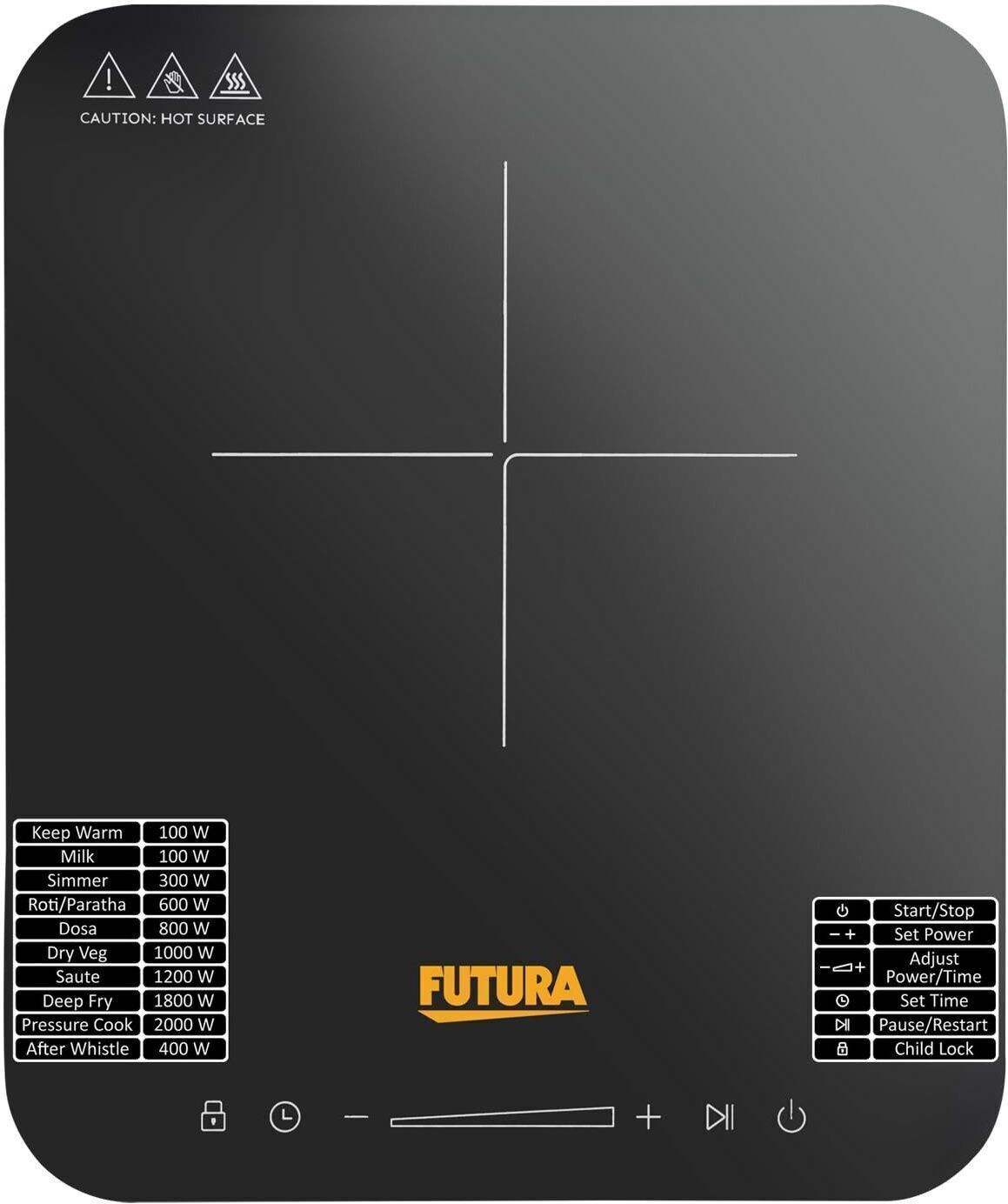 2000 W Induction Cooktop Touch Panel