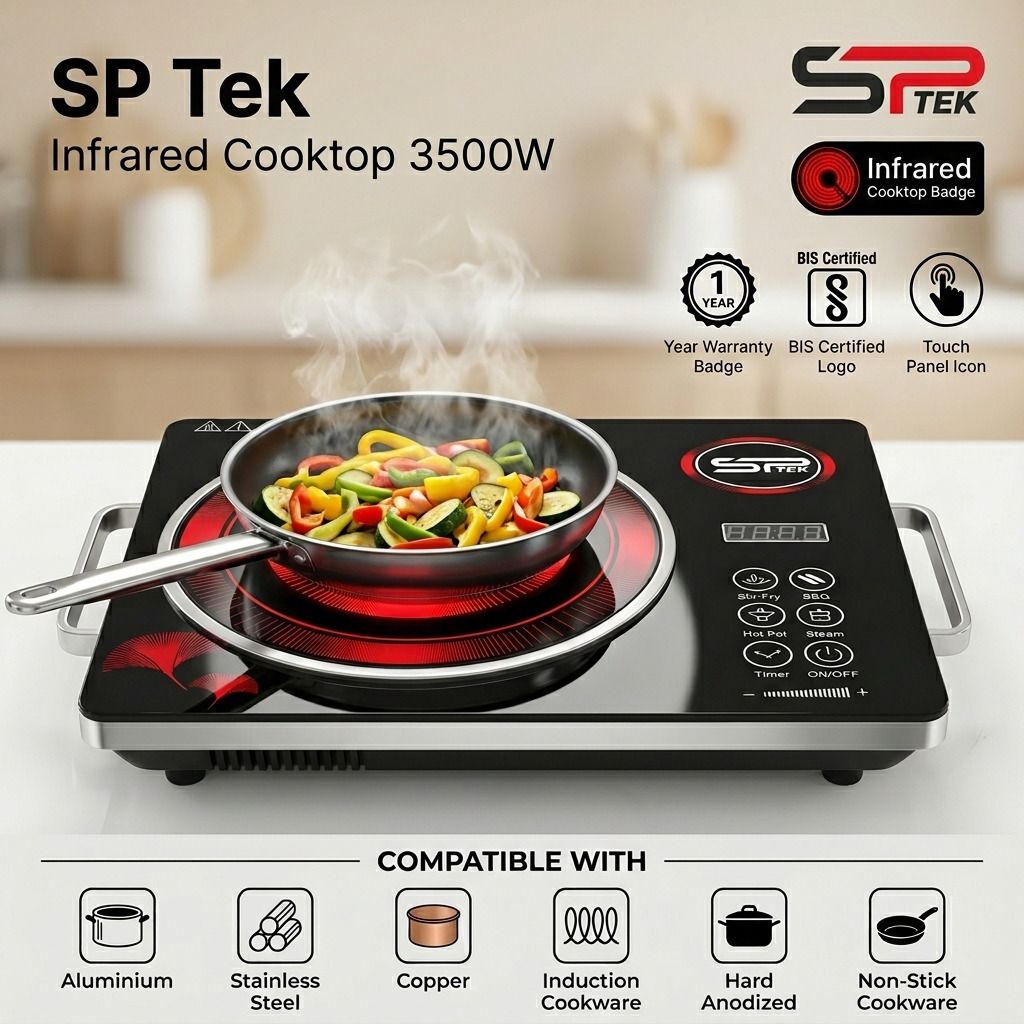 3500 W Infrared Cooktop Touch Panel-image-17