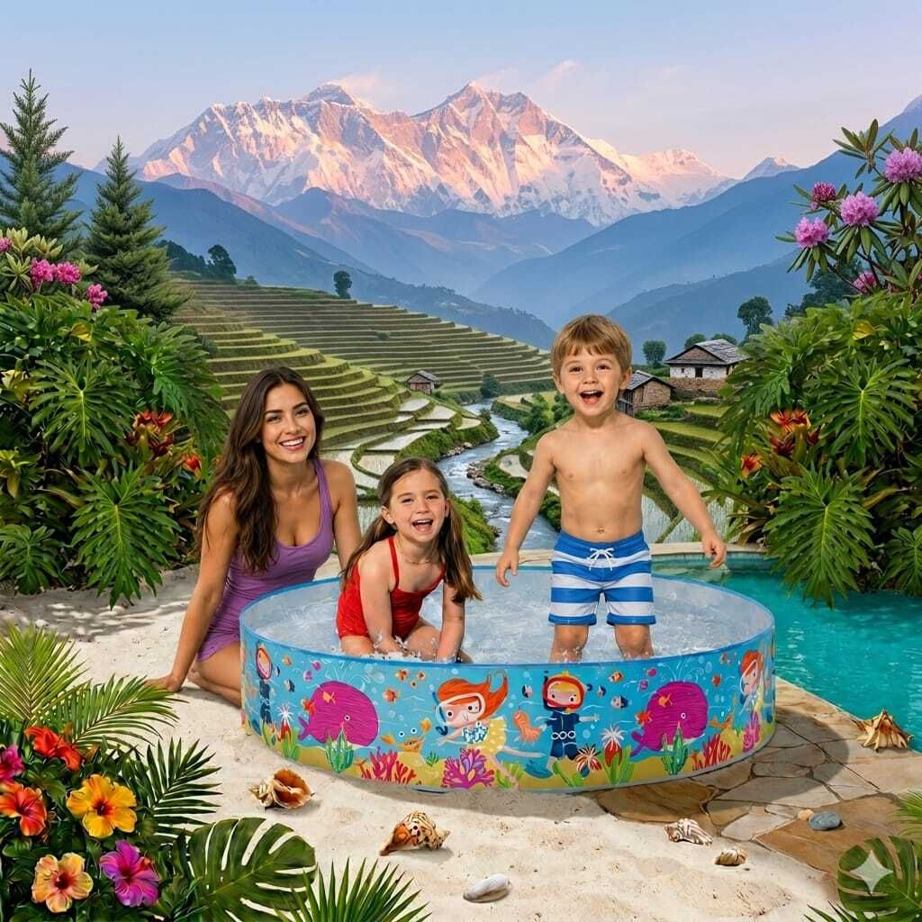 hornflow 4 ft Without Air Home Garden Inflatable (IND*2)Swimming Pool Inflatable Swimming Pool-picture-42